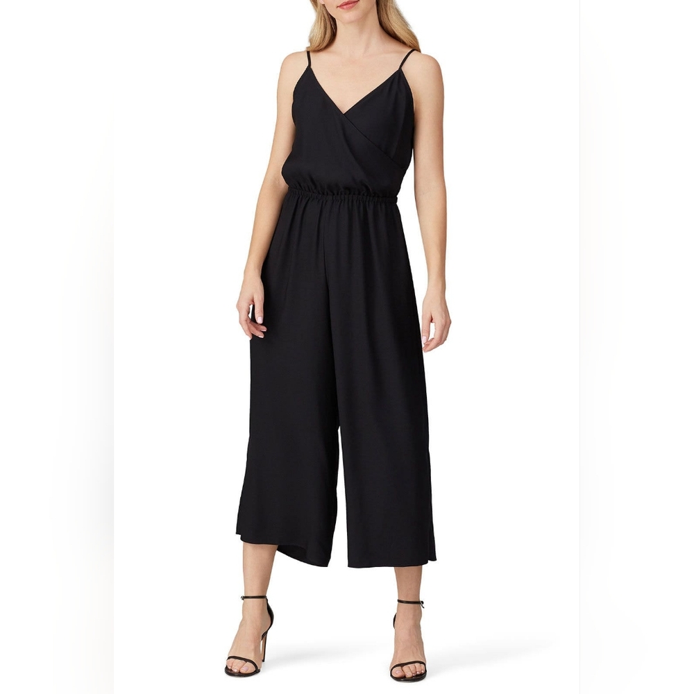 Habitual Surplice Open Back Cropped Jumpsuit In Small